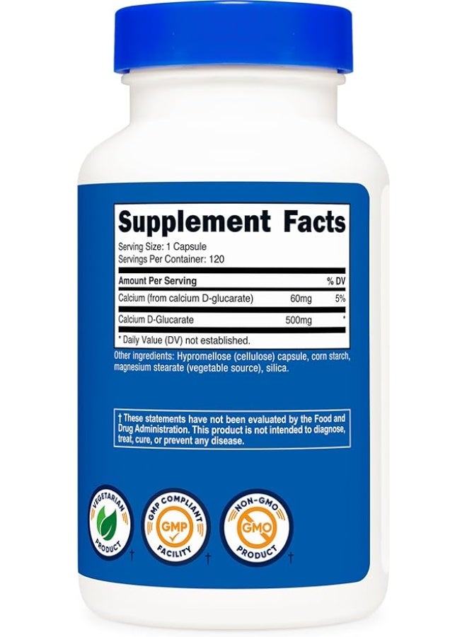 Nutricost, Calcium D-Glucarate, 500 mg, 120 Capsules - Image 5